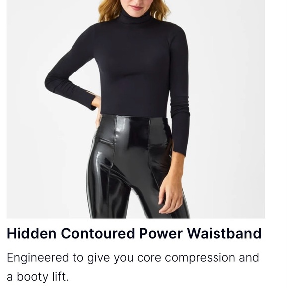 Spanx Shape Faux Leather patent leggings - Picture 4 of 7